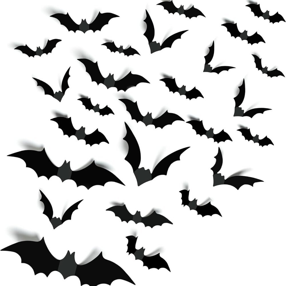 Halloween Party Supplies Hallween Decorations Bats Wall Decor 140PCS Realistic P